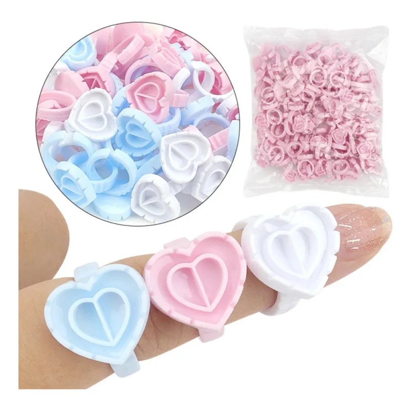 200 Anillo Para Pegamento Pestaas Soporte Ajustable Set F Surtidos