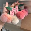 Cherry Plush Keychain, Cherry Fruit Keychain Plush Metal Buckle Keyring