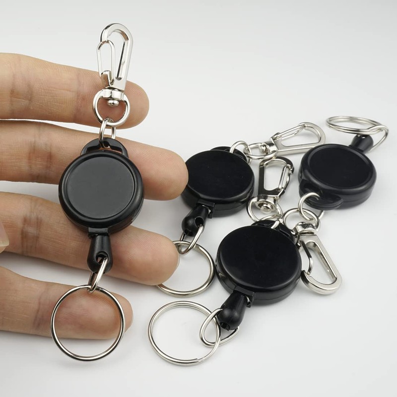 [EXERT] Carabiner Included Key Reel Key Chain Keychain Telescopic Set