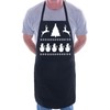 Christmas Reindeer Santa BBQ Cooking Funny Novelty Apron Black