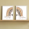 Mountiki® Regenbogen Geburtsposter 2er Set personalisiert | Kinderzimmer Geschwister Bild