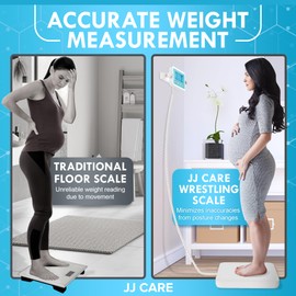 JJ CARE Medical Scale (660 lbs) - Professional Grade Body Weight Scale. Easy-to-Read LCD Display | Heavy-Duty Wrestling Scale for Home, Gym, Hospital, Physicians and Clinical Use