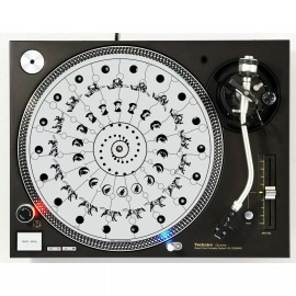 Plastic Waffles DJ Follow The Wolf #3 Animated Slipmat Turntable 12" LP Record Player Audiophile