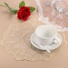 sourcing map 2Pcs Retro Lace Placemats, 13x13inch Round French Crochet