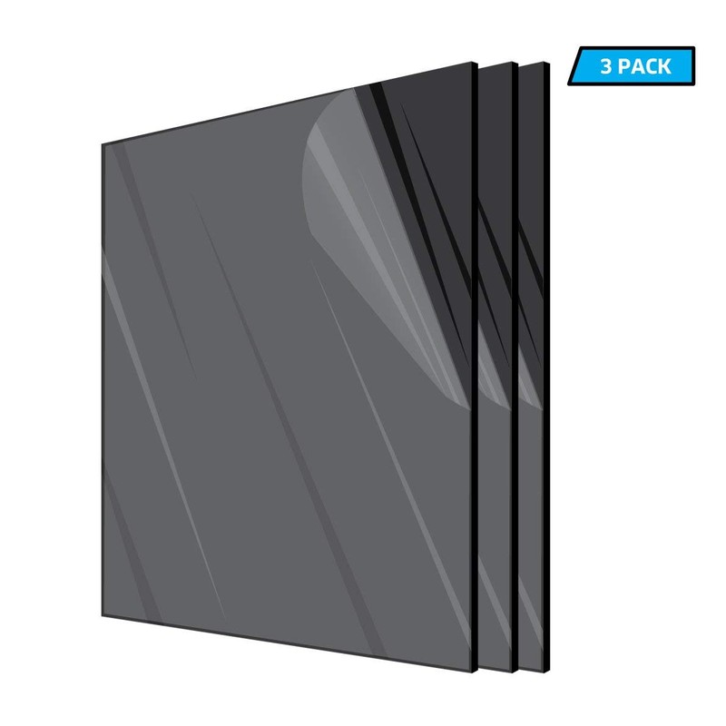 AdirOffice Acrylic Plexiglass Sheet 12’’x12’’ 1/8th Thick - Durable, Water