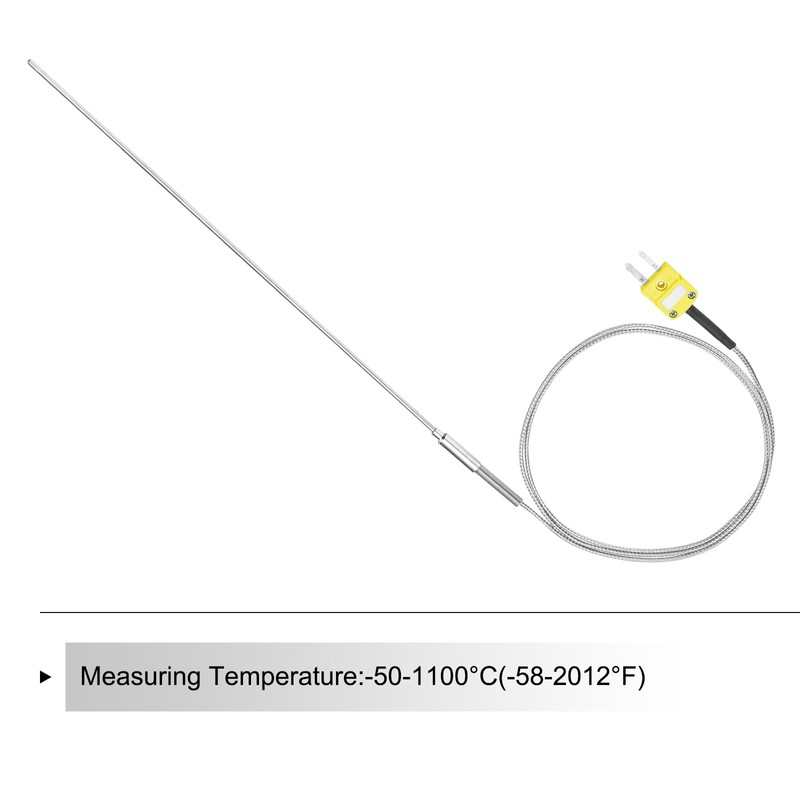 QUARKZMAN K Type Thermocouple with Plug, Meter Temperature Sensor Probe