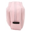 Pen Pencil Case 3 Compartments Canvas Portable Large Capacity Pencil