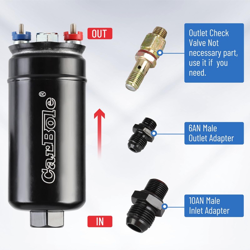 CarBole - Bomba de combustible eléctrica externa universal en línea,