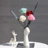 Pojedehy 9Inch Modern Art Ceramic Flower Vase Tabletop White Arm