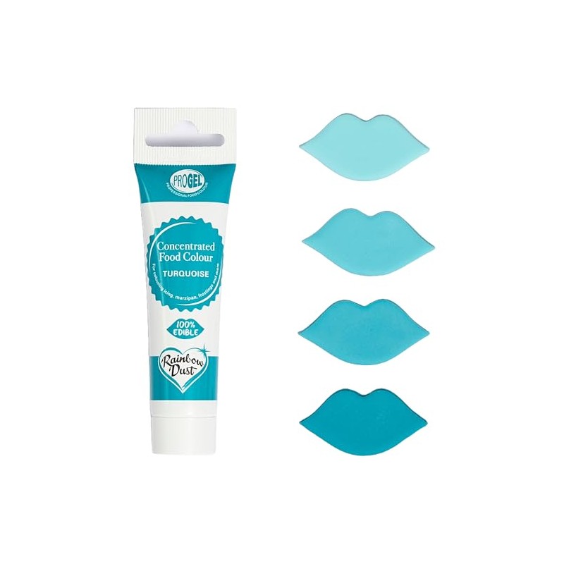 Rainbow Dust ProGel Professional Food Colouring (Turquoise, 25g)