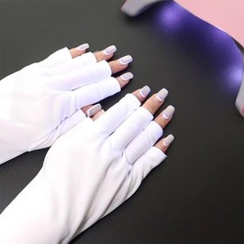 [MELNO608_62_62] Barrier Nail Finger Gloves Gel Nail Finger Gloves - White/FREE / [MELNO608_62_62]차단 네일손가락장갑 젤네일 핑거 장갑 - 화이트／FREE