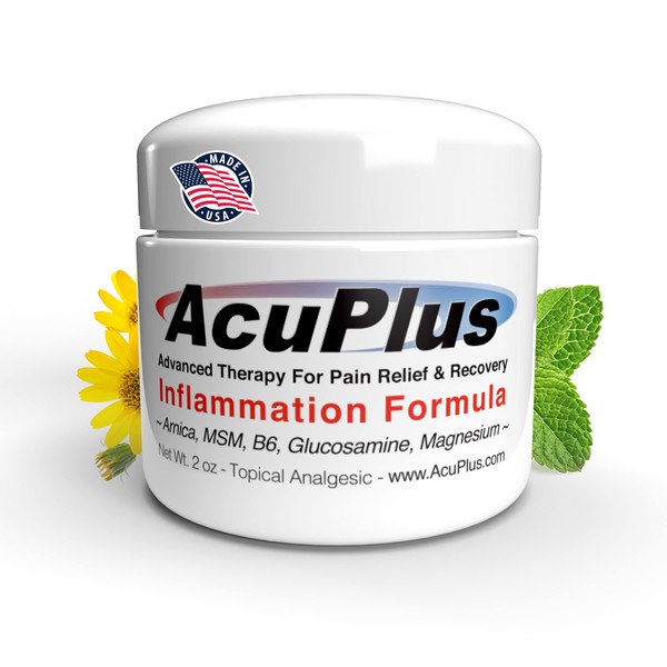 AcuPlus Advanced Topical Pain Relief Cream – Soothe Muscle and Joint Pain, Fast-Acting Formula with Natural Ingredients, Anti-Inflammatory Cream, 2oz Jar (Pack of 1)