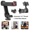 XILETU 360° Rotating Tripod Phone Mount with 2 Cold Shoe