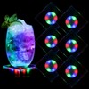 Pack of 6 Colourful LED Coasters, Square Luminous Coasters, 3