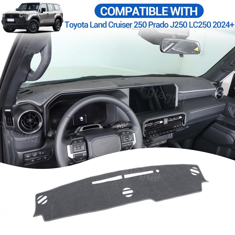 Fgtagtal Dashboard Cover Mat Sun Pad Fit for Toyota Land