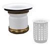 Westbrass Junior Basket Style Bar Sink Strainer, Powder Coat White,