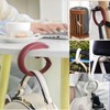 ZAAWUUT Foldable Desktop Clip Hooks,2-Pack Rod Hook,Purse Holder,Backpack Bag Hook