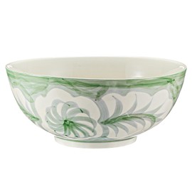 Green and White Chinoiserie Pasta Bowl 10 X 10 X 5 Inche