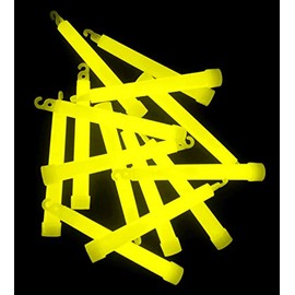 Partyknicklichter - 25 Power Glow Sticks 150 x 15 mm Yellow for Events, Emergency Lighting, Signal Lights, Path Markings