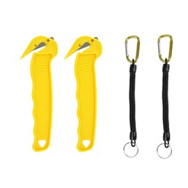 Box Opener, 2 Portable Box Openers with 2 Retractable Straps, 4-Piece Set for Cardboard, Packaging, and Daily Use, Compact and Convenient Tool for Warehouse and Home