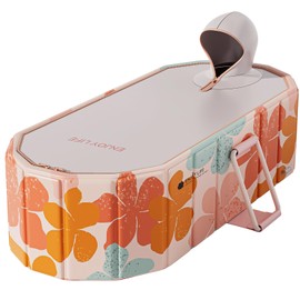 59''Portable insulated bathtub, Ice Bath Tub for Athletes, Inflation-free bathtub for shower, Ice Plunge Tub with Cover, Baths at Home & Outdoor（with Cover）