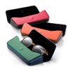 FEFI - Elegant glasses case in two-tone leather look, Green