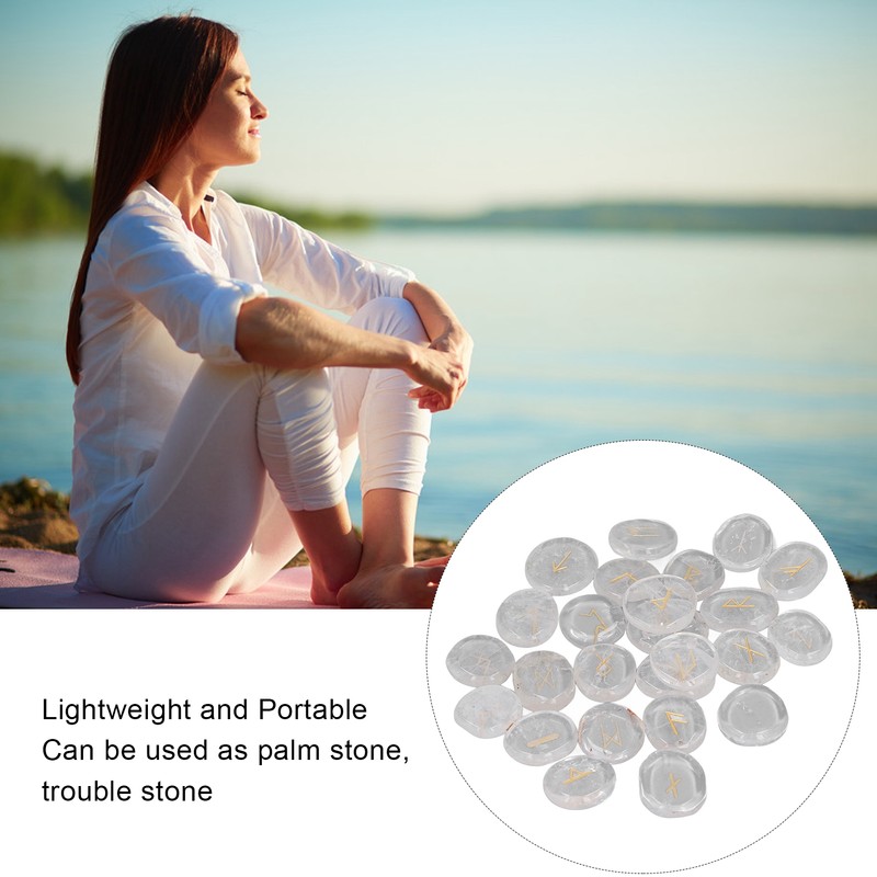 Rune Stones Fine Workmanship Stylish Appearance Small Volume White Crystal