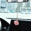 JSCARLIFE Bling Hanging Dice with Dots Car Rearview Mirror Charm,