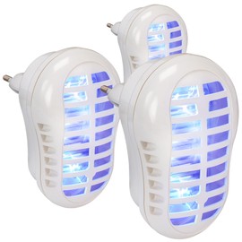 GARDIGO® Insektenvernichter Steckdose mit UV Licht - 3er Set | Obstfliegenfalle Küche | 20 m² | GS-Geprüft | Fruchtfliegenfalle UV Licht | Elektronische Fliegenfalle zur Insektenabwehr