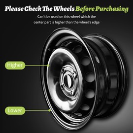 Hubcaps 14 inch Set of 4, Caps for 14 Rim, Wheel Covers for Iron Rim, Wheel Cover Hubcaps Set of 4, Replacement Rim Hub Cap,ABS Material Exterior Accessories (Blade Style, 14 inch)