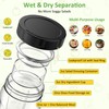 SURETIVIAN 4 Pack Glass Salad Mason Jars with Lids for