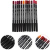 12 Piezas Lápiz para Forma Labios Negro de Madera, Acabado