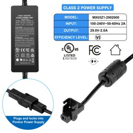 Universal Recliner Power Supply - AC/DC Switching Adapter, 2-Pin 29V 2A Compatible for Sofa or Lift Chair
