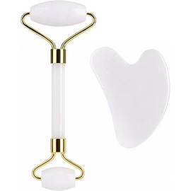 GERDANI Jade Roller for Face and Gua Sha Facial Tools to Reduce Puffiness and