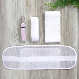 Kyoetsu Women's Dressing Set, Yukata, Kimono Accessories, 4-Piece Set (Mesh Summer Front Plate, Dressing Belt, Waist Strap, Mesh Magic Belt), white