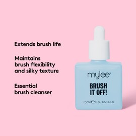 Mylee Brush It Off Professional Brush Cleaner, Cleans Nail Brush for UV Paint and Nail Art Brushes - Vegan, Transparent and Alcohol-Free (15 ml)