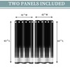 AHBEWIN Piano Blackout Curtains Black and White Piano Key Curtain