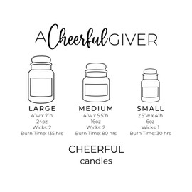 A Cheerful Giver Moonlit Ocean 6oz Small Scented Candle Jar with Lid Cheerful Candle 35 Hours of Burn Time, Christmas Gift for Women, Blue