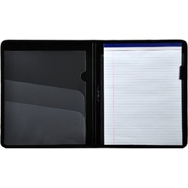 Lion Plastic Padfolio with Pad, Black, 1 Padfolio (97000-BK)