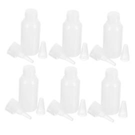 COHEALI 6Pcs Mini Empty Squeeze Bottles Plastic Dropper Bottles with Precision Tip for Liquids Hair Color Dyes Arts Crafts Sturdy Easy Dispensing