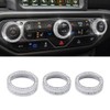 PIFOOG Wrangler Accessories for Jeep JL JLU 2018-2022 Bling AC Knob Covers Stickers Air Conditioner Switch Decals Car Interior Trim for Wrangler Gladiator JT Crystal Zinc Alloy 3PCS
