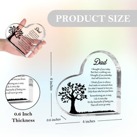 Father's Day Gifts, Dad Birthday Gift, Gift for Best Dads Ever Gifts For Dad From Daughter Son Fathers Day Cute Acrylic Desktop Decoration