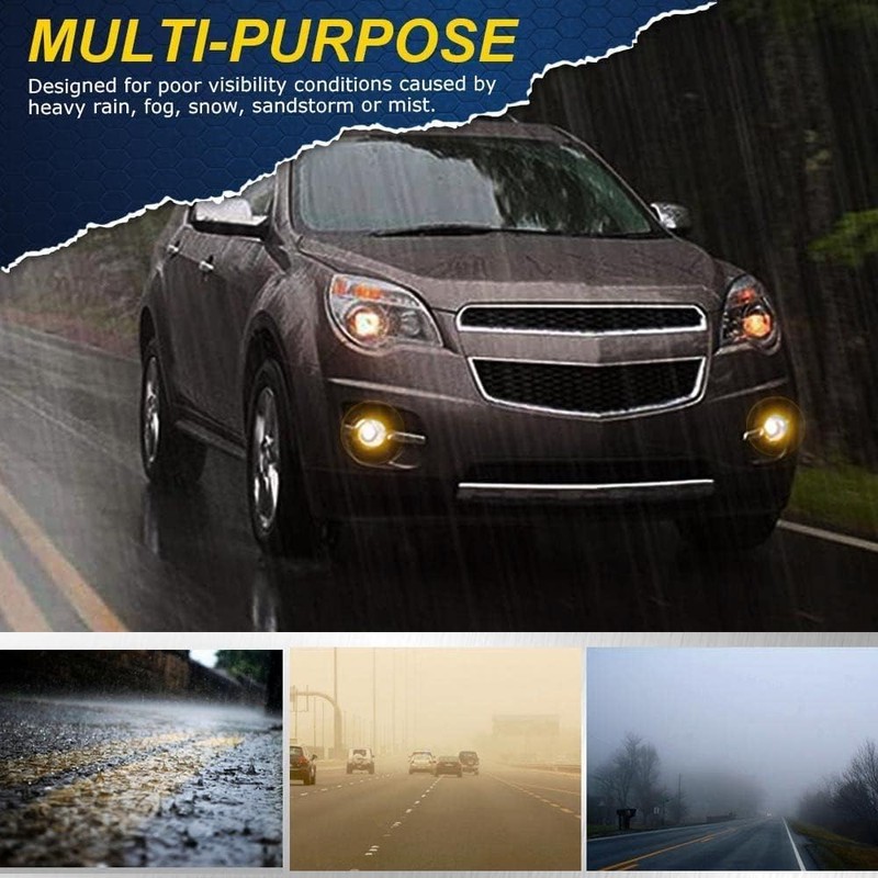 DOTCOM Front Fog Lights Driving Lamps Compatible with Chevy Equinox