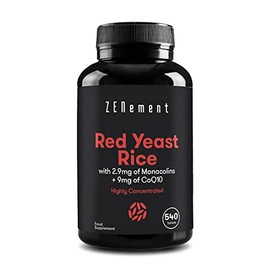 Zenement | Red Yeast Rice with 9mg of CoQ10, 540 Tablets | Vegan, Gluten-Free, Citrinin Free