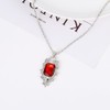 Lureme Fashion Luxury Ruby Cutout Pendant Alloy Necklace (01003818)