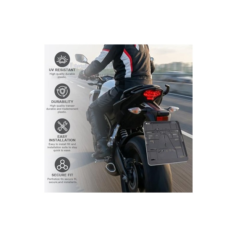 Motorcycle License Plate Holder, 180 x 200 mm, Motorcycle License