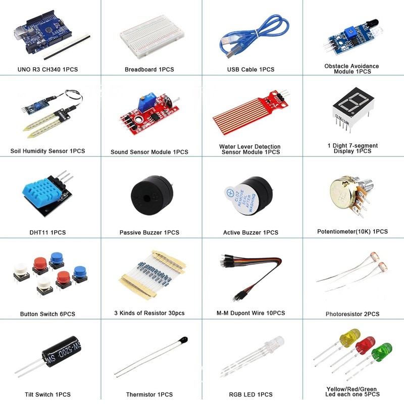 Circuit Board Basic Starter Set Obstacle Avoidance Sensor Humidity Sensor