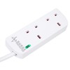PRO ELEC PRO ELEC PELB1951 2 Gang Surge Protected Extension