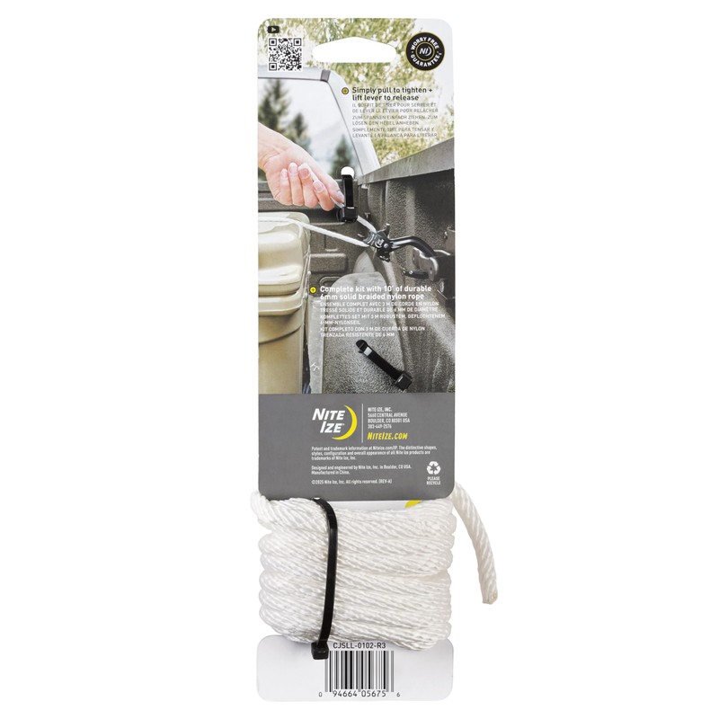 Nite Ize CamJam SlideLock Rope Tightener & 10 ft Nylon
