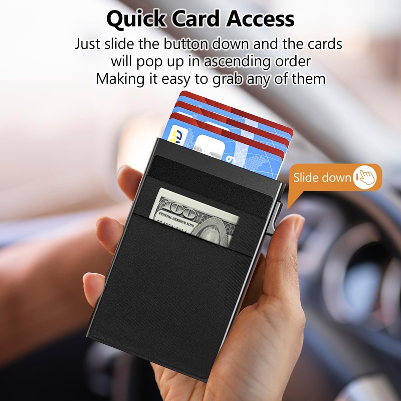 Gifts for Men, Pop Up Minimalist Wallet for Men RFID